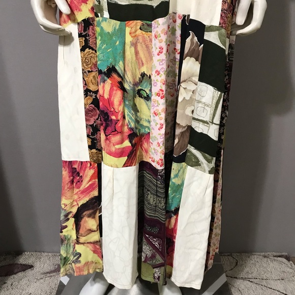 Vintage LBW Allover Patchwork Floral Artsy Maxi Tunic Dress Sz-4X - Picture 5 of 12